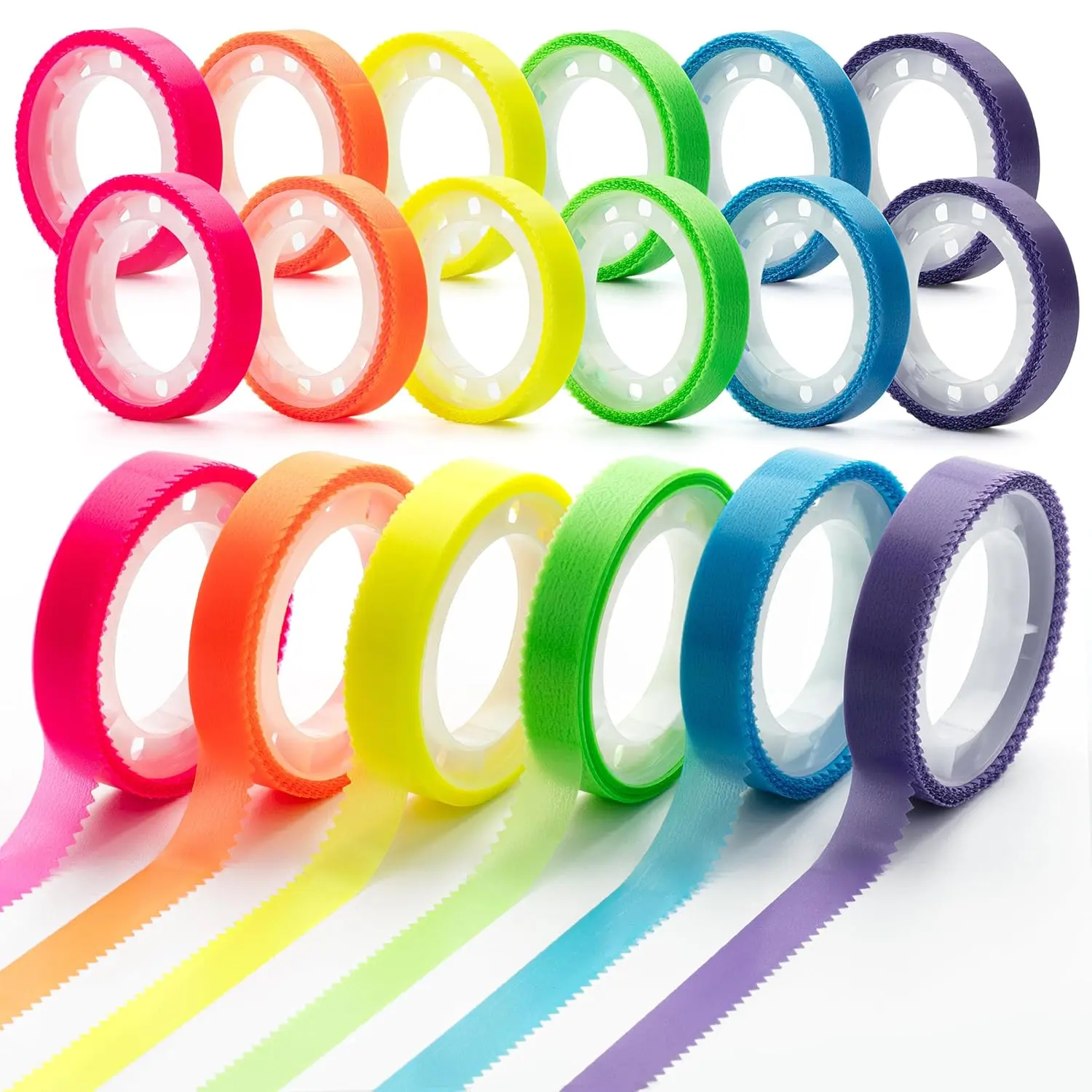 Highlighter 12 Rolls 0.31 x 16.5 ft Bible Strips Colorful Transparent Removable for Books Highlighting Bible Tape