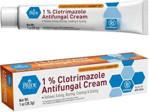MED PRIDE 1% Clotrimazole Antifungal Cream 1oz - Fungus Skin Care Treatment for Jock Itch, Athlete's Foot, Ringworm & Sweat Rash Relief - Cruelty Free, Non-Mutagenic Therapy Healthcare Therapeutic Healing