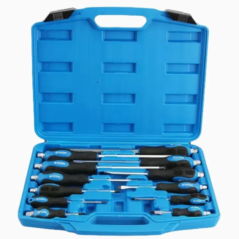 Magnetic Screwdriver Set 12 PCS with Blacktips, 6 Phillips and 6 Flat Head Screwdriverswith Go-Thru Steel Blades, High Torque forFastening and Loosening #summerfinds