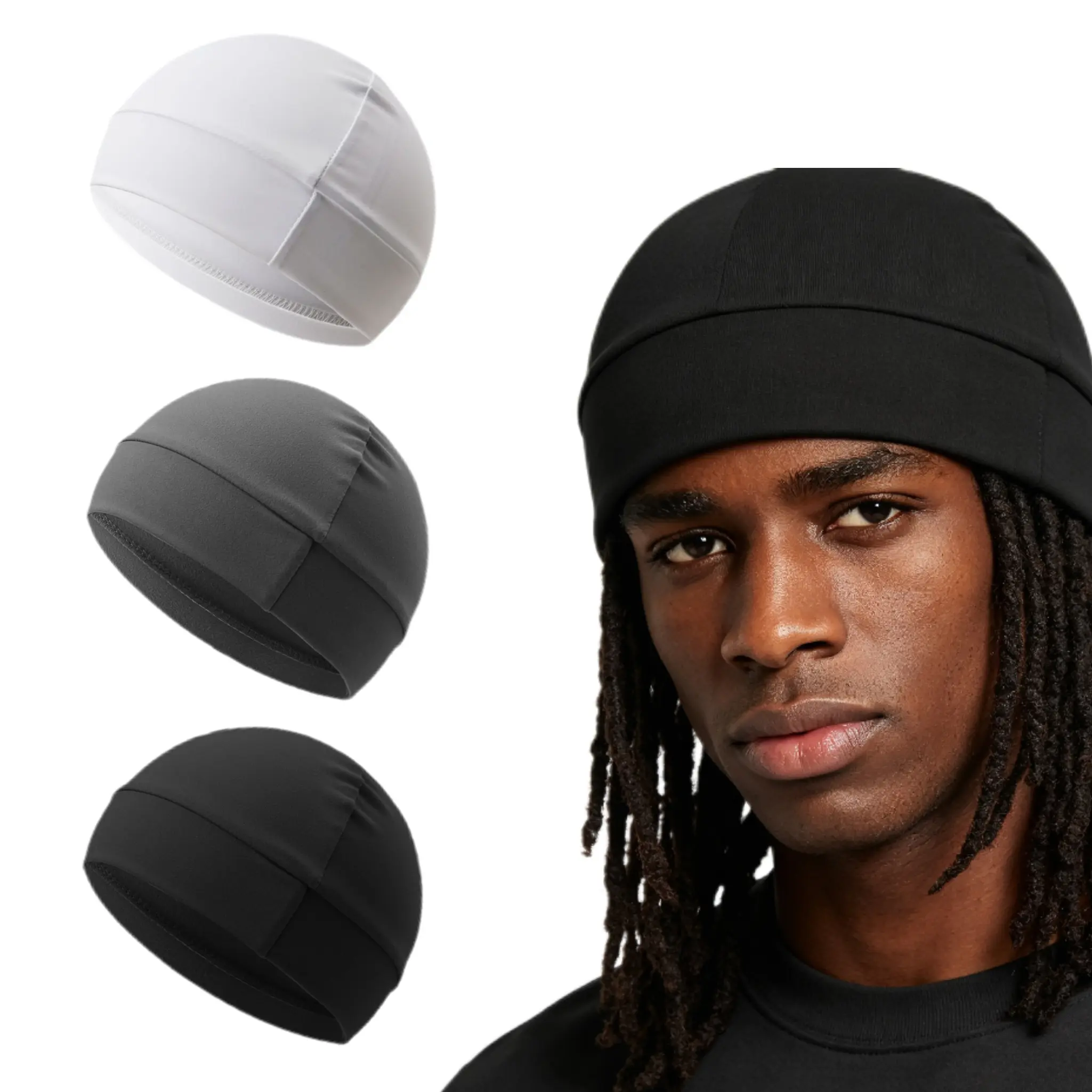 Unisex Mesh Skull Cap Helmet Liner, Stretchy Sweat-Wicking Cycling Cap, Breathable & Cooling for Summer Sports and Running, Fitted Caps, Breathable Ventilation Cap