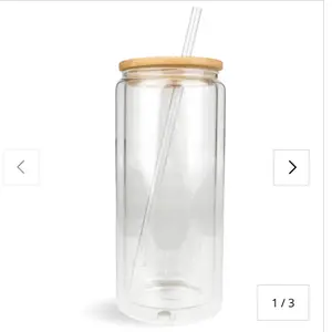 16oz Glass  Snow Globe Cup