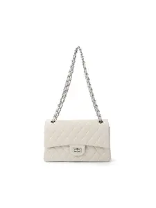 SADI Women's Vintage Diamond Pattern Chain Bag with Flap Closure – Stylish and Versatile Crossbody or Shoulder Handbag