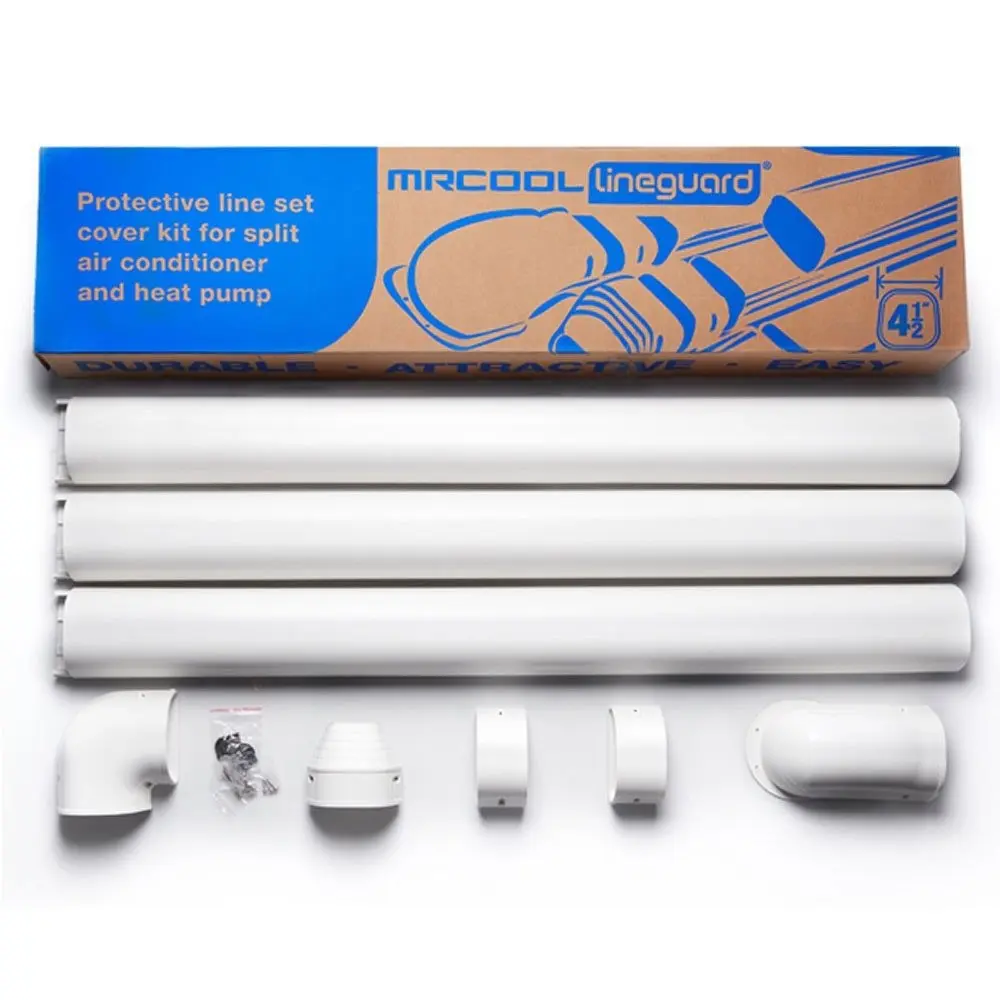 MRCOOL-MLG450-LineGuard 4.5 in. 16-Piece Complete Line Set Cover Kit for Ductless Mini-Split or Central System