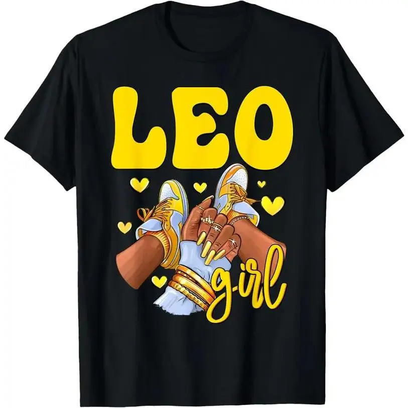 Men's 100% Cotton Vintage Unisex T-Shirt, Zodiac Leo Themed Apparel, Lightweight Comfortable Black Top