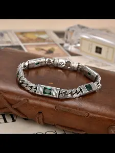 New Square Diamond Vintage Ethnic Hand Chain, Antique Style Diamond Grass Design Bracelet, Trendy All-Season Jewelry, Diamond Texture Design
