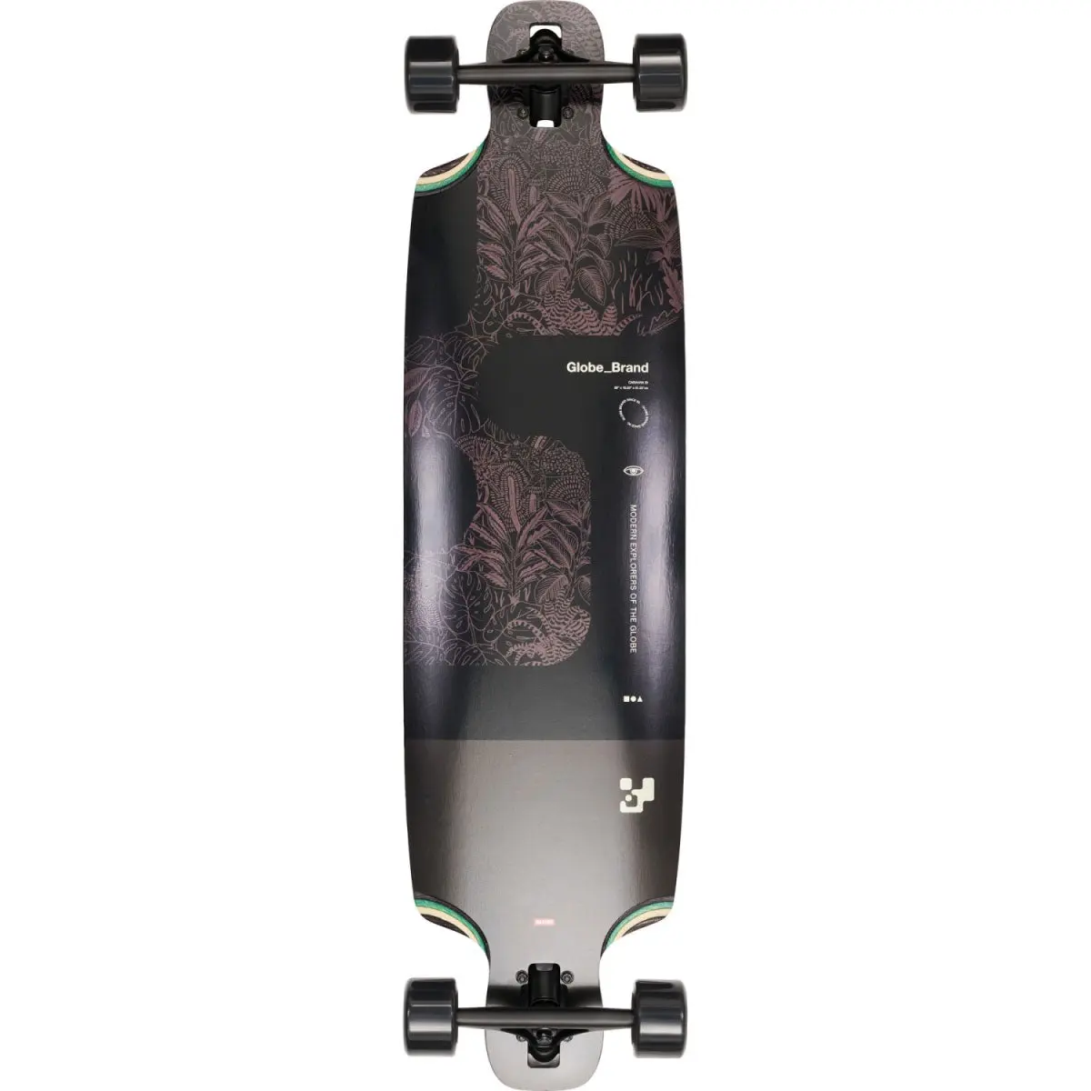 Globe Skateboards Longboard Caravan 39 Black/Forest 10.25" x 39"