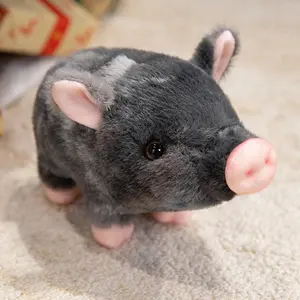 23cm Simulation Lovely Pig Plush Toy Stuffed Soft Huggable Pillow Home Ornament Birthday Gifts