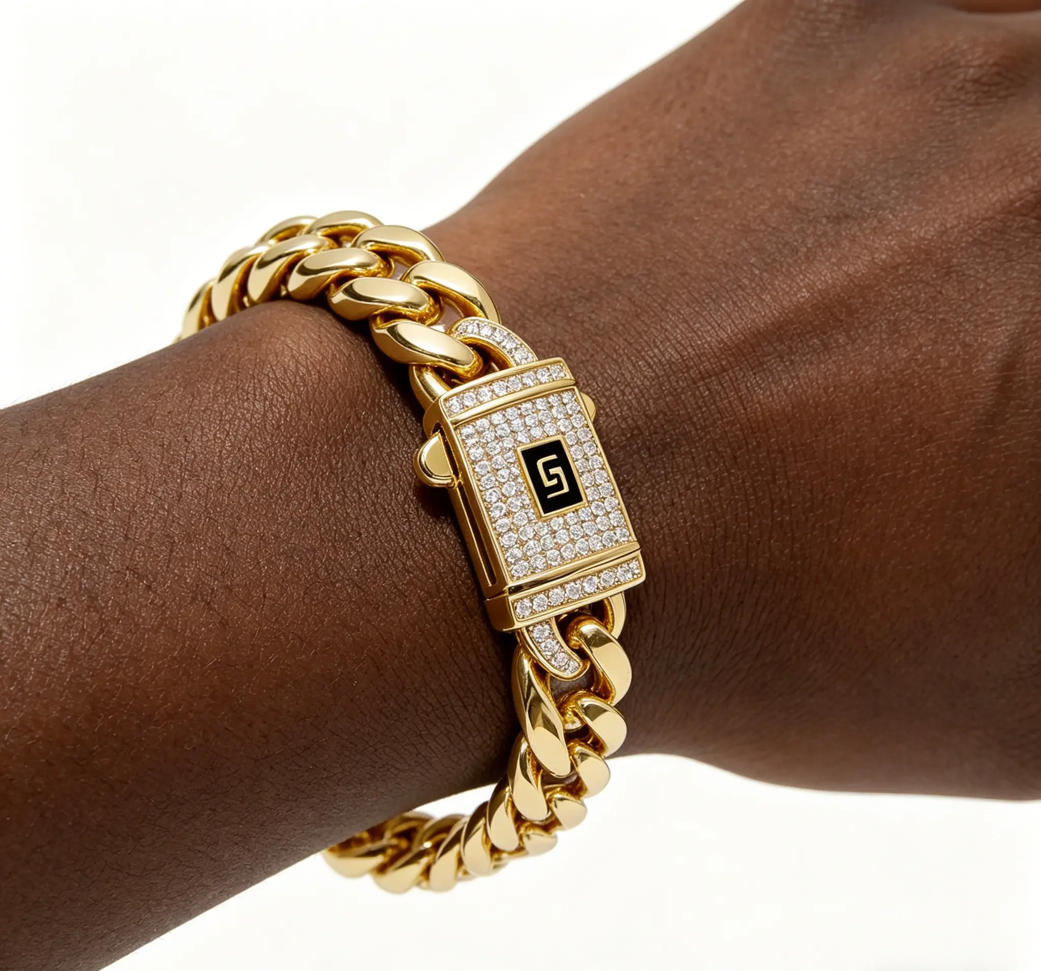 Lorvè 14K Gold Plated Luxury Bracelet Waterproof Fade-Resistant Non-Allergenic 6mm 8mm 10mm 12mm 14mm Sizes for Casual Business Leisure