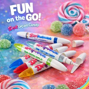 Drip Stick Sour Liquid Candy Ink - 60 Fun Flavors to Choose From Sludge Gunk Slime Goo for Playful Texture Snack