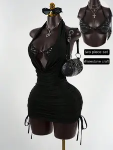 Sparkling Sexy Fashion Womenswear Women's Dress Set, Perfect for Parties, Date, Stylish and Elegant, Ideal for Special Occasions