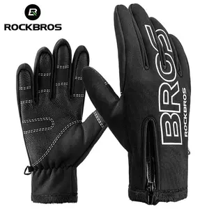 ROCKBROS Winter Cycling Gloves for Men Women Water Resistant Touch Screen Gloves Shock-Absorbing Full Finger Biking Glove Anti-Slip Motorcycle Mountain Bike Gloves, for Fishing, Driving, Golfing