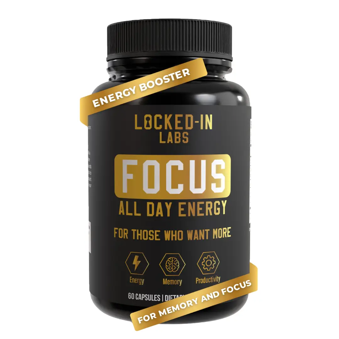 Focus Booster | Caffeine Supplement with L-Theanine and Lion's Mane | By Locked-...