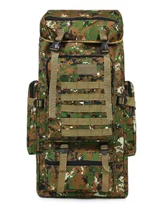 100L Tactical Camouflage Backpack, Multi-Functional Survival Bag, Nylon Material, Waterproof, Ideal for Hiking, Camping, Travel, Gift