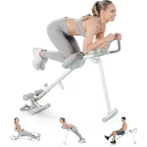 Pro Max Workout Equipment Home Gym, 4-in-1 Exercise Equipment: Rowing Machine, Leg Press Machine, Ab Glider Machine, Roman Chair, Fitness Equipment for Abdominal & Core Strength Training
