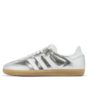 (WMNS) adidas Samba OG 'Silver Metallic Cracked Leather' JR0035