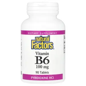 Natural Factors Vitamin B6, 100 mg, 90 Tablets