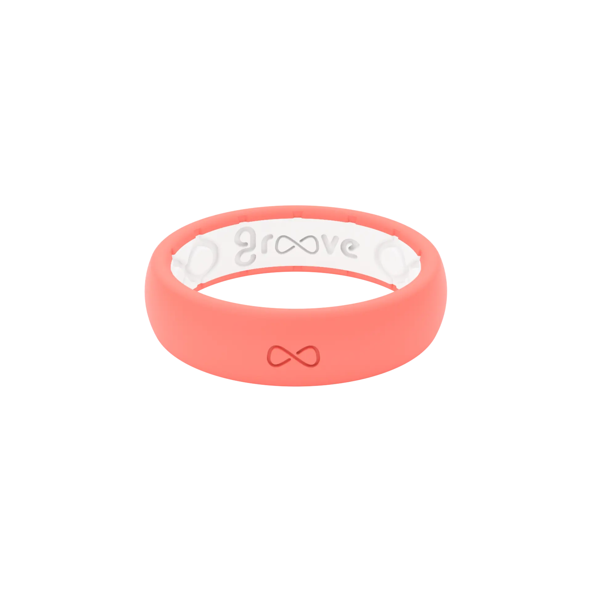Solid Coral Thin Ring