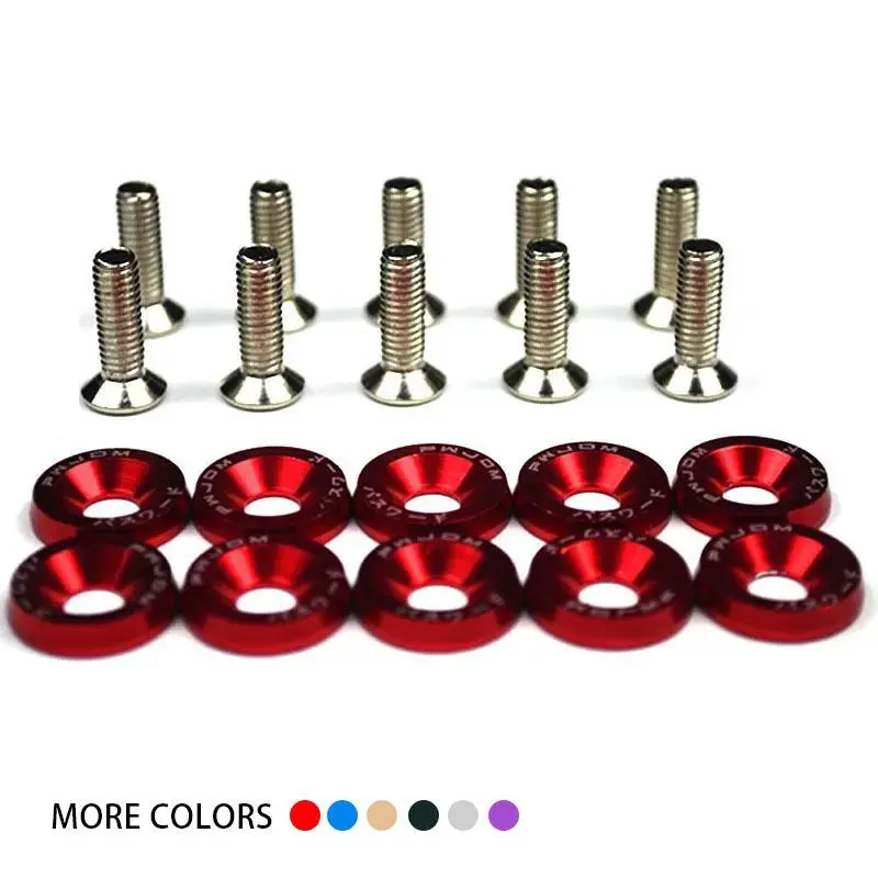 10-Pack Car Repair Tools, Durable, Automotive Replacement Car Modification Tools, Hex Fasteners, Fender Washers, Bumper Engine Hollow Screws, Aluminum Washers, Body Screw, and M6 Bolts