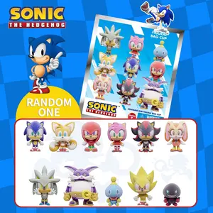 Official Sonic the Hedgehog 3D Foam Bag Clip Mystery Anime Keychain for Backpacks Collectible Surprise Gift Gamer Aesthetic Charm