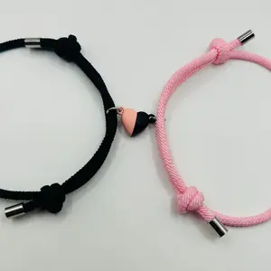 Magnetic couple bracelet set Anniversary Female Male Daily Daily Auspicious Fabric
