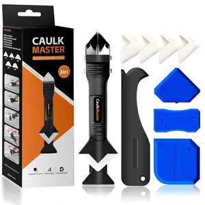 Caulking 3 in 1, Sealant Finishing Tool with Grout Remove Scraper, Remover and Angle Scraper Glue for,, Sink, Shower, Tile and Window Sealing