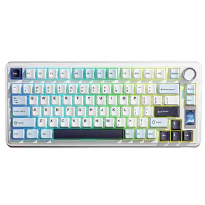 AULA S75Pro Wireless Mechanical Keyboard, Hot swappable keyboard, With Gasket Structure Featuring Five-layer Sound-Absorbing Filling Full-key Hot-Swap Design Multimedia Display RGB Lighting Effects Suitable For Office, e-Sports, Gaming