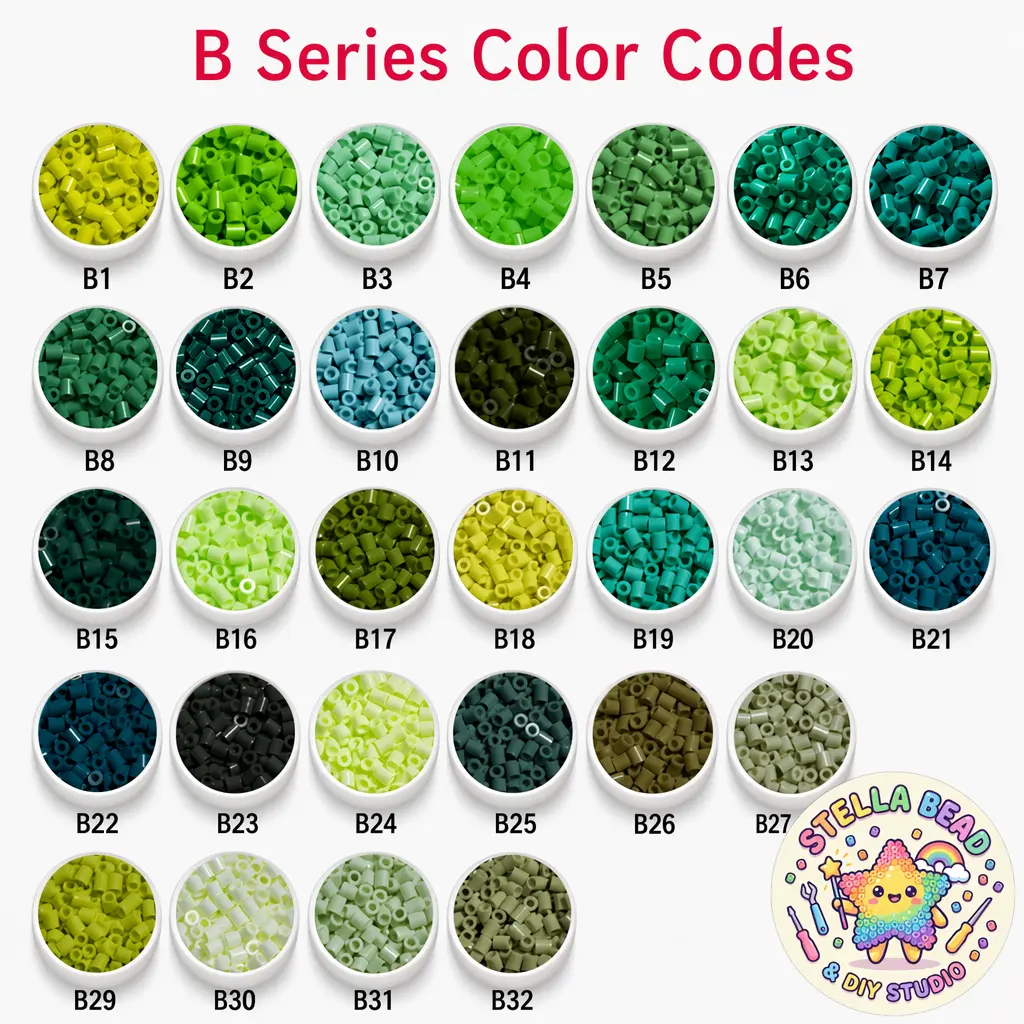 Stella Bead 2.6mm B Series Green Color Refill - 10000 Fuse Beads, Perfect for DIY Craft Projects