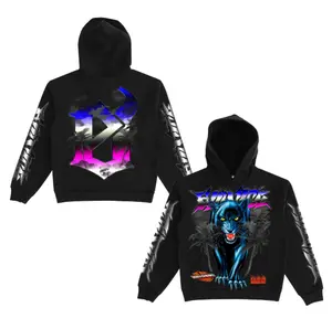 EVIL VICE EVERYONE PANTHER PALM PULLOVER HOODIE
