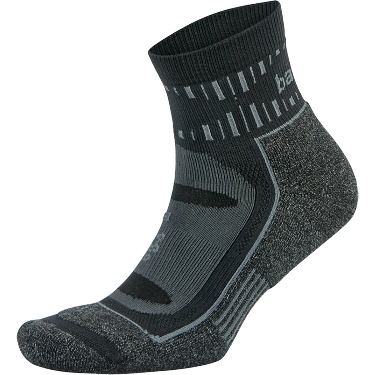 Balega Blister Resist Quarter Length Running Socks - Gray/Black, Athletic Running Socks, Sports Fit Socks