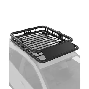 GARVEE Roof Rack Basket, 49"x 36"x 5" Heavy-Duty Roof Rack Basket with Extension for SUVs & Jeep Cherokee - 200 LB Capacity