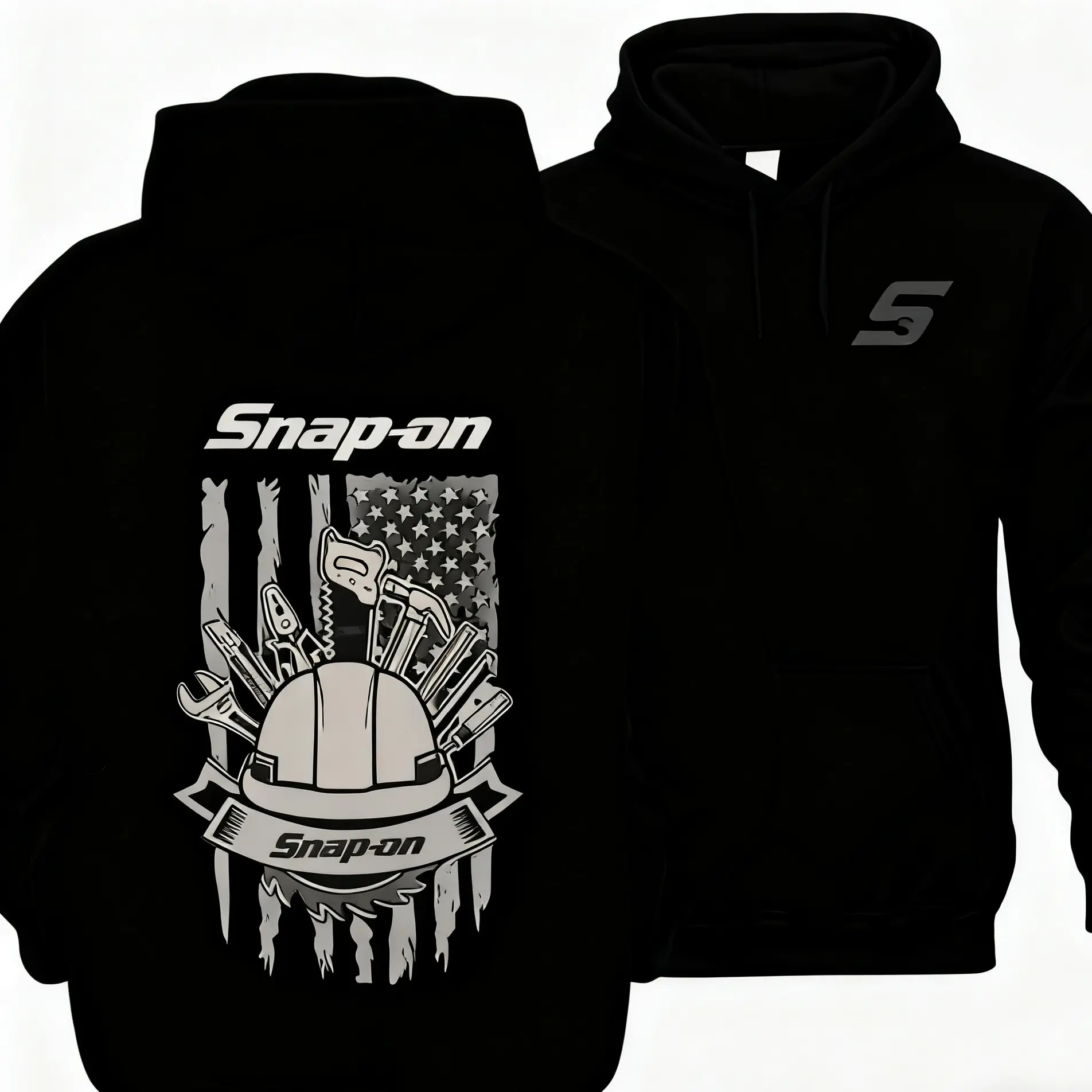 Mechanic Tools Hoodie American Flag Workwear Graphic Sweatshirt Vintage Auto Repair Pullover Unisex Mechanic Gift Classic Fleece
