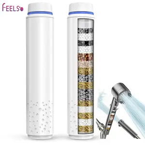 FEELSO 2 Pack Shower Filter for DY1 Massage Shower Head, 18 Stage Replacement Filters for Hard Water Remove Chlorine and Harmful Substances Purification Clean