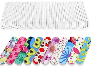 Mini Nail Files (50 Packs), Colorful Emery Boards for Nails Double Sided 180 Grit Emory, Gifts Bulk Fingernails Manicure Tools Shaping Buffing Smoothing Filers Cute 3.5”