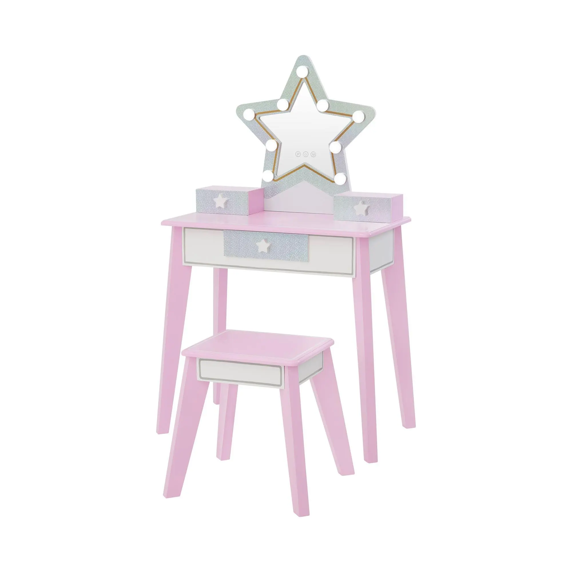 Teamson Kids Little Princess Star Vanity with LED Mirror