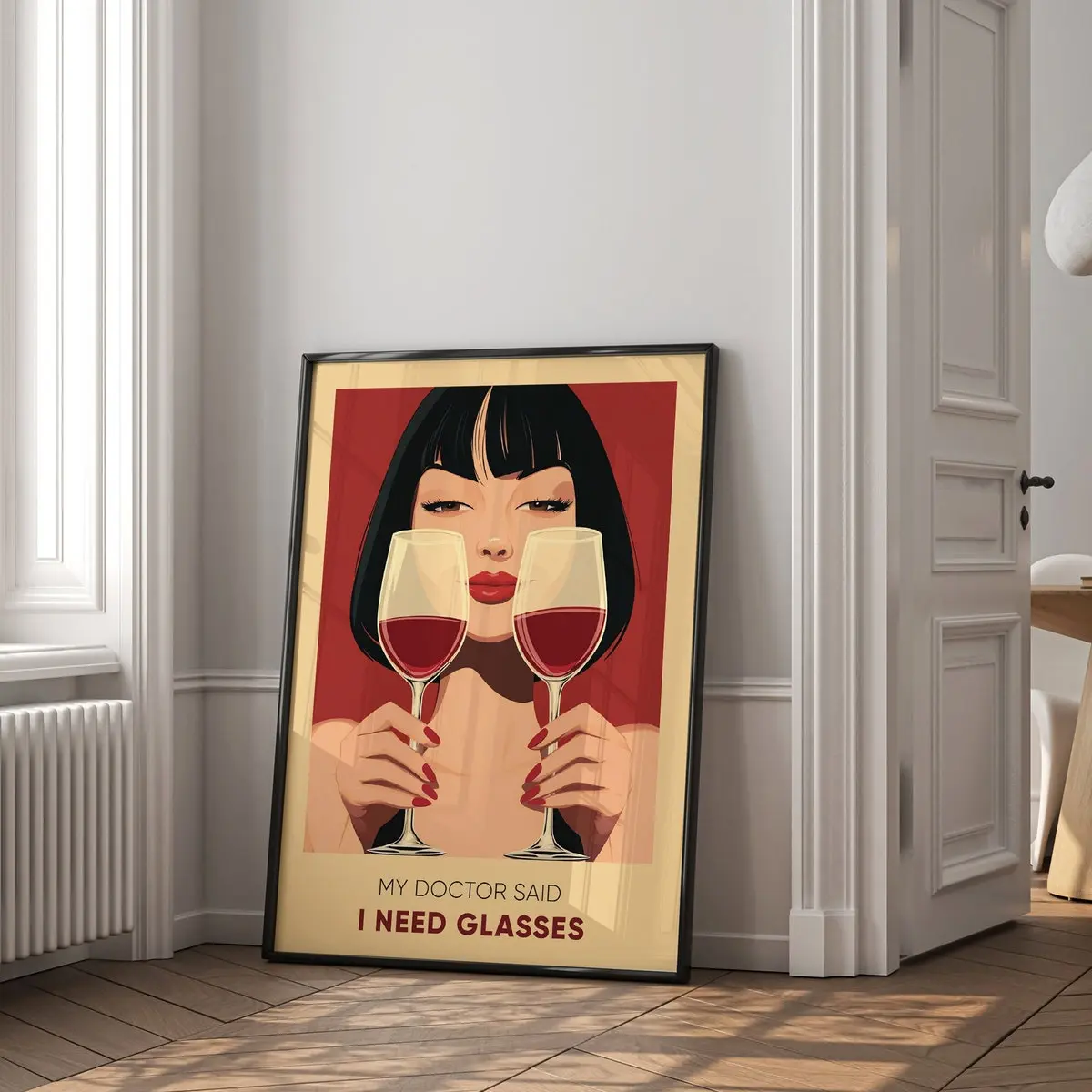 Vintage alcohol poster, Funny Kitchen Decor, Bar Cart Wall Art Drinking Alcohol Print Retro Wine Poster| Frameless Poster