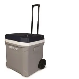 212 MAIN 62 qt. Maxcold Latitude Insulated Portable Cooler - Ice Box with Wheeled Cooler Roller Wheels for Camping, Hiking, Picnics