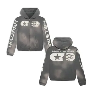 Hell-star Studios Zip Hoodie Gray