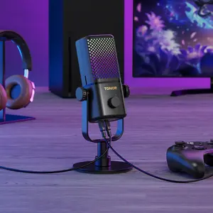 TONOR TCX3 Xbox Gaming Microphone with RGB, Low Noise, Monitoring, One Tap Mute, and Fast Charging