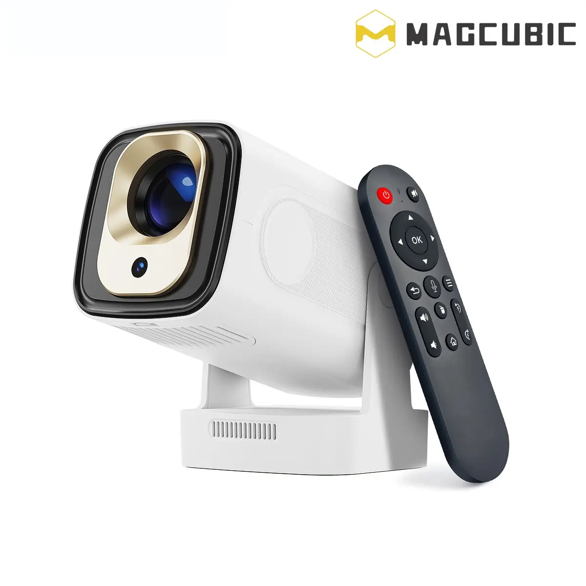 Magcubic Hy310 Smart Multifunctional Projector with Speaker, 330 Ansi Lumens, 1080P Native Resolution, Wifi6 Bluetooth-compatible 5.4, 180° Flex Auto Keystone, Portable Home Cinema Audio, Home Video Projector