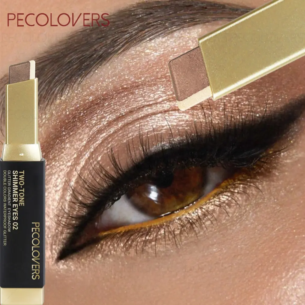 1PC Matte Metallic Glitter Eyeshadow Stick, Pearlescent Finish, Push-pull Design, Glitter Eyeshadow Stick, Waterproof and Smudge-proof, Fashionable Eye Makeup, Perfect for Daily Use, Eye Makeup Product