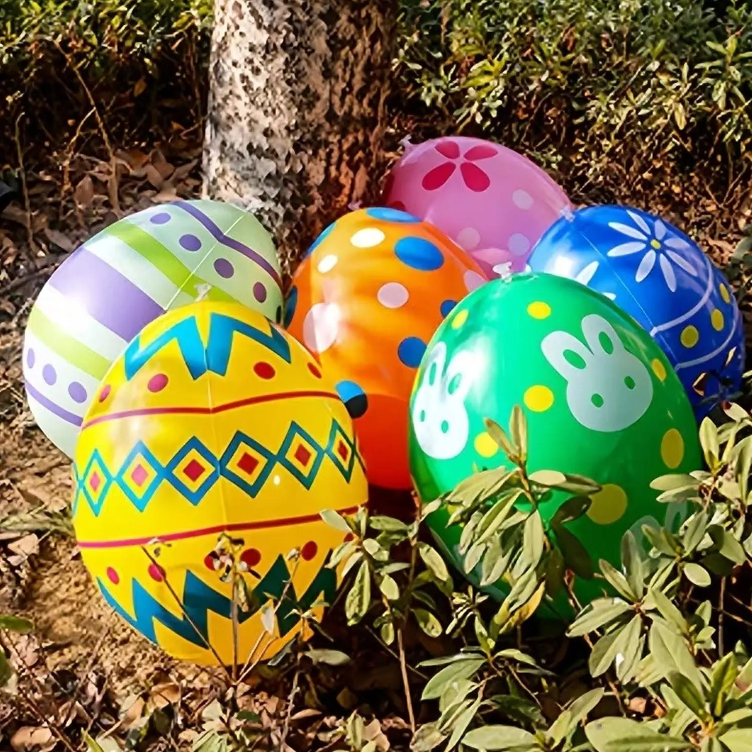 Easter Inflatable Colorful Eggs Decoration, Outdoor Garden Lawn Decor, Indoor Holiday Party Supplies, Easter Yard Ornament