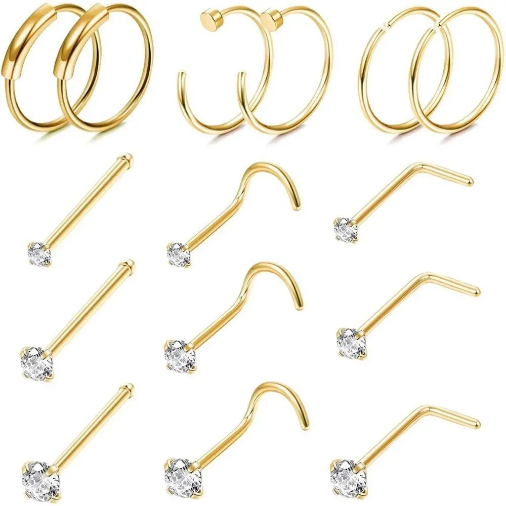 B.22G Gold Nose Ring