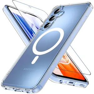 for  Galaxy A15 5G Phone Case,  A15 5G Case for Magsafe with Screen Protector, [Not-Yellowing] Shockproof Protective Cover Case for  Galaxy A15 5G (Clear)