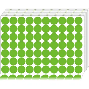 1400 count Green Dot Stickers Round Coding Labels Circle Polka Dots for Office, Classroom, Papers Etc