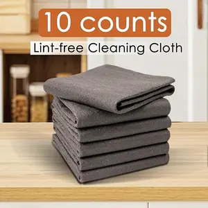 10 Pcs Thickened Magic Cleaning Cloth Absorbent Microfiber Rag for Car Window Mirror Streak Free Reusable Glass Cloth Set