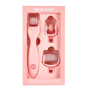Skin Gym 3 Piece MicroRoller Set - Stainless Steel Needles for Facial & Body Pore Cleansing & Radiance Boost Skin Gym 3 Piece MicroRoller Set - Stainless Steel Needles for Facial & Body Pore Cleansing & Radiance Boost