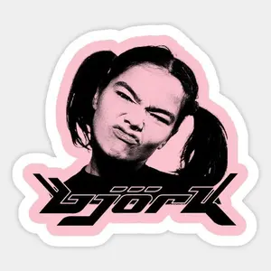 Bjork 90s Design by knockbackhaunt Girl stickers, Cute stickers, 90s design