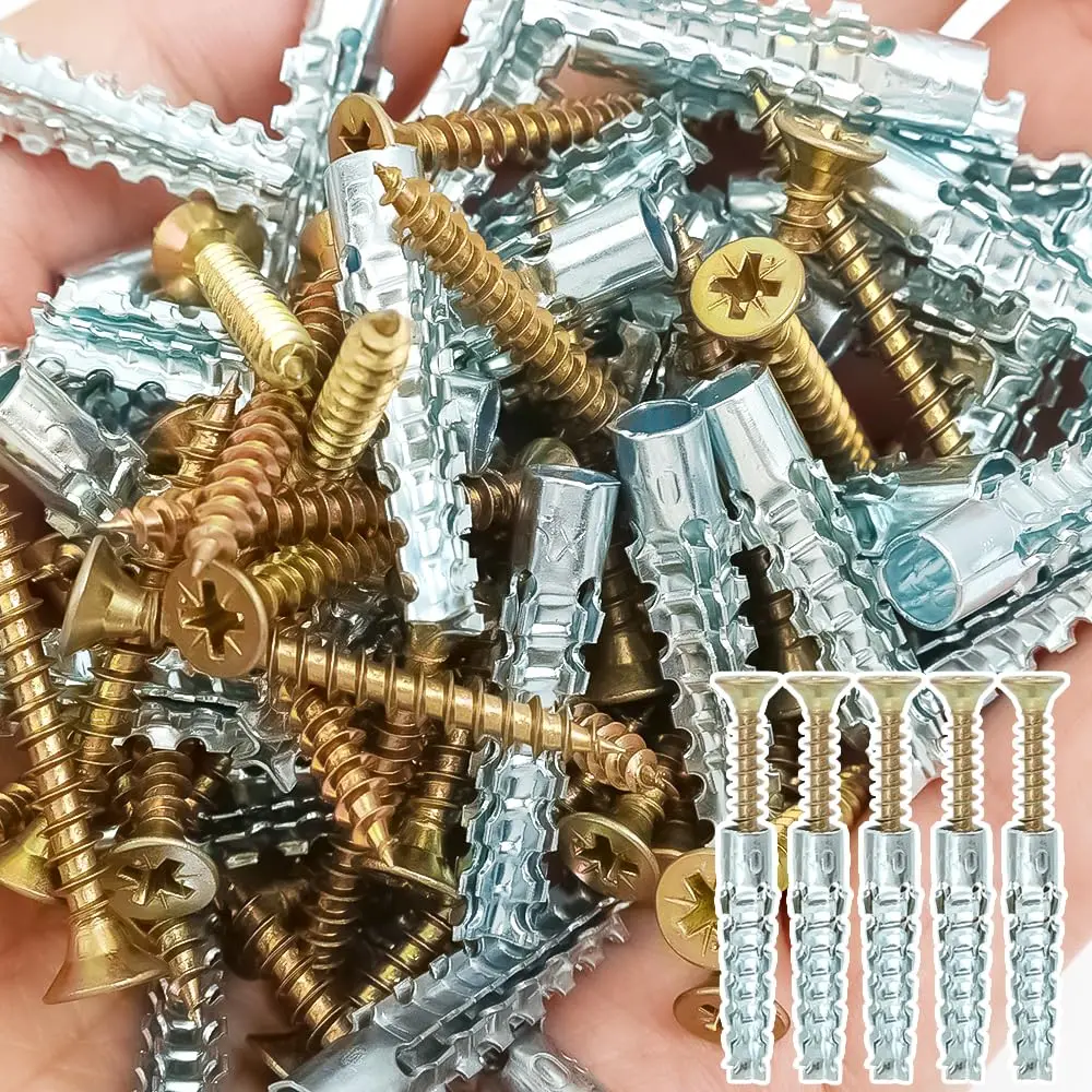 Home Improvement Wall Anchor Expansion Tube Pipe Self TappingScrew Drilling Plug Solid Serrated Thorny Expansion Bolt
