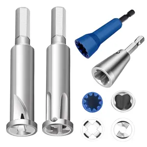 4 Pcs Wire Twister Set for Drill – Alloy Steel Wire Stripper & Wire Nut Connector, Electric Power Drill Attachment for Fast Electrical Wiring, Twisting & Connecting