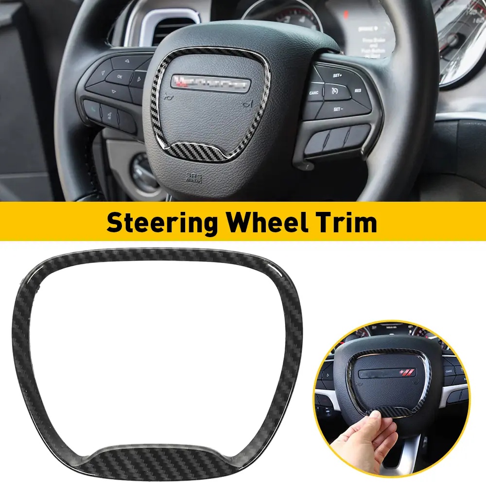 AUXITO For 2014-2021 Dodge Durango Jeep Grand Cherokee SRT8 Steering Wheel Trim Fit
